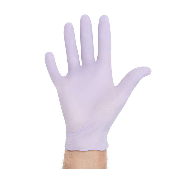 Load image into Gallery viewer, HALYARD LAVENDER NITRILE Exam Gloves, Powder-Free, Non-Sterile, 3.1 mil, 9.5&quot;, Lavender, Medium, 52818
