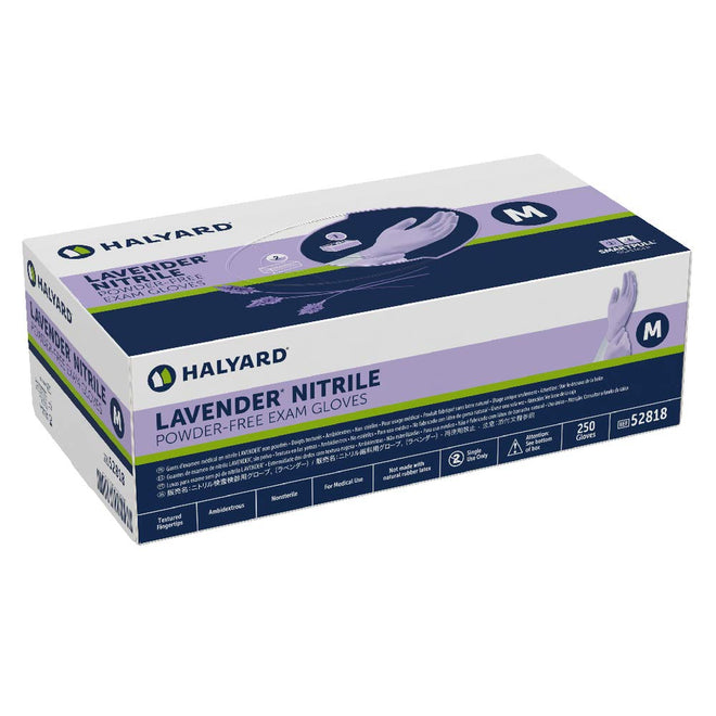 Load image into Gallery viewer, HALYARD LAVENDER NITRILE Exam Gloves, Powder-Free, Non-Sterile, 3.1 mil, 9.5&quot;, Lavender, Medium, 52818
