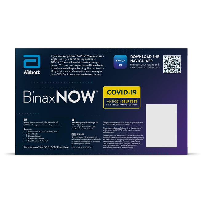 Load image into Gallery viewer, BinaxNOW Covid-19 Antigen Self Test, 2 Tests
