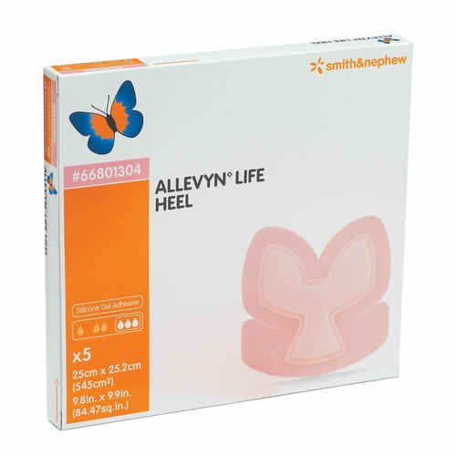 Smith & Nephew Foam Dressing Allevyn Life 9.8 X 9.9" Heel Sterile (#66801304,  Sold Per Box)